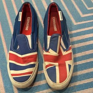 Converse Blue and Red Flag Loafers